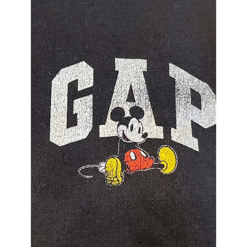 Gap x Disney Mickey Mouse Logo Hoodie Kids Size 10‎ Teen Black Pullover